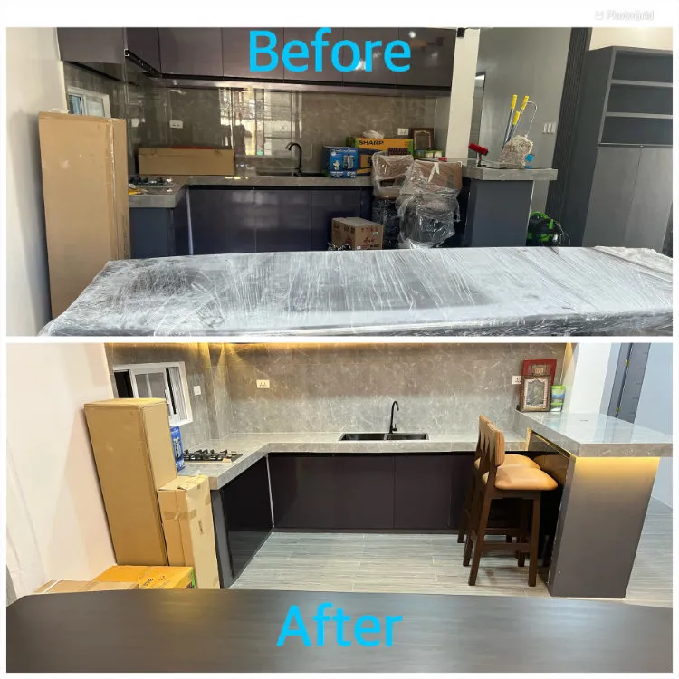 Sparkling clean commercial space after a thorough deep cleaning session