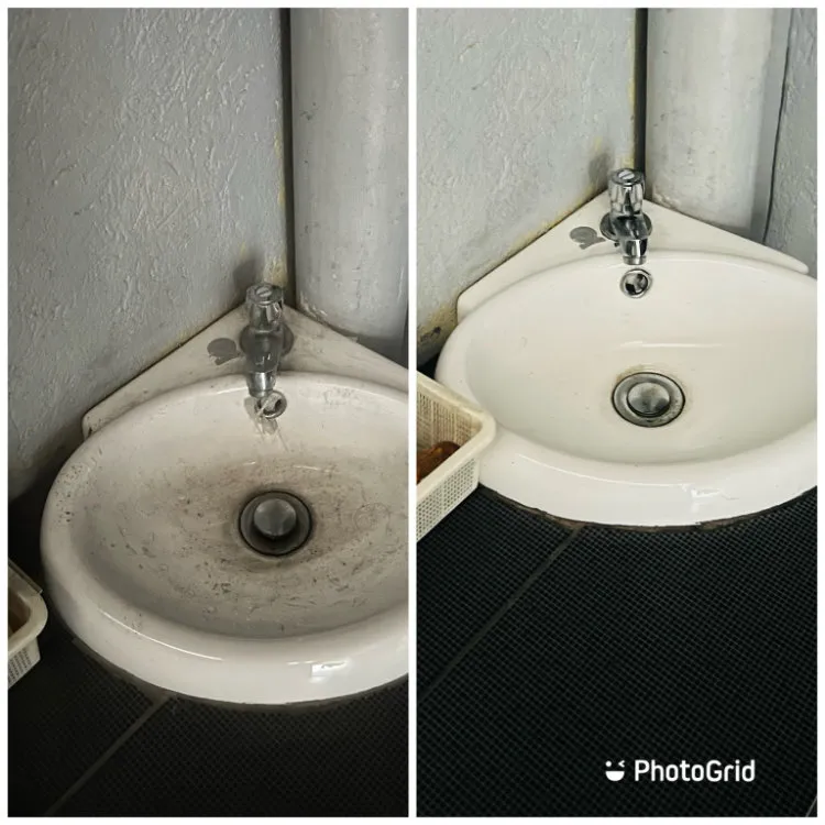 Sanitized and polished workspace ready for use after deep cleaning