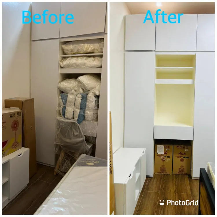 Post-construction cleaning results showing a dust-free living space ready for handover
