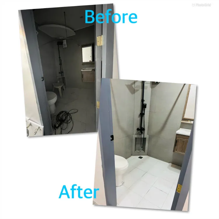 Before and after results of a professional surface cleaning service