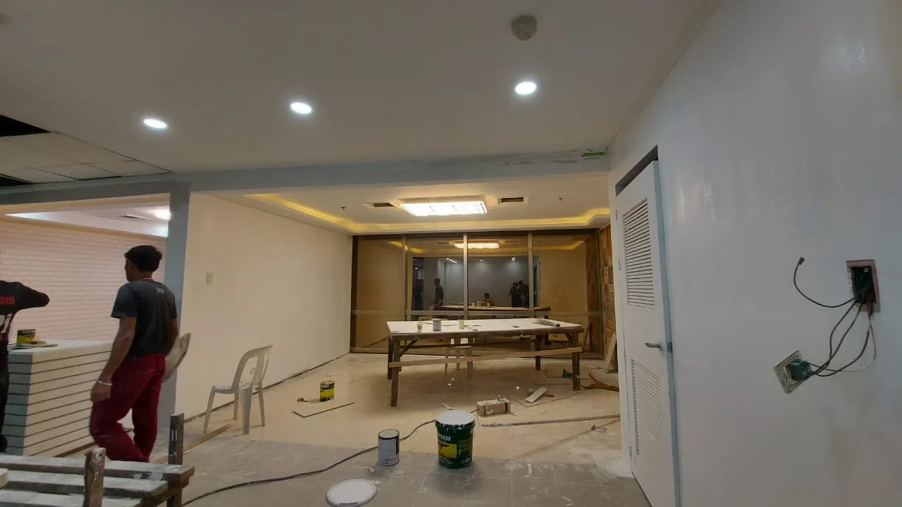 Office mid-construction before Total Cleaning Manila post-construction handover cleanup